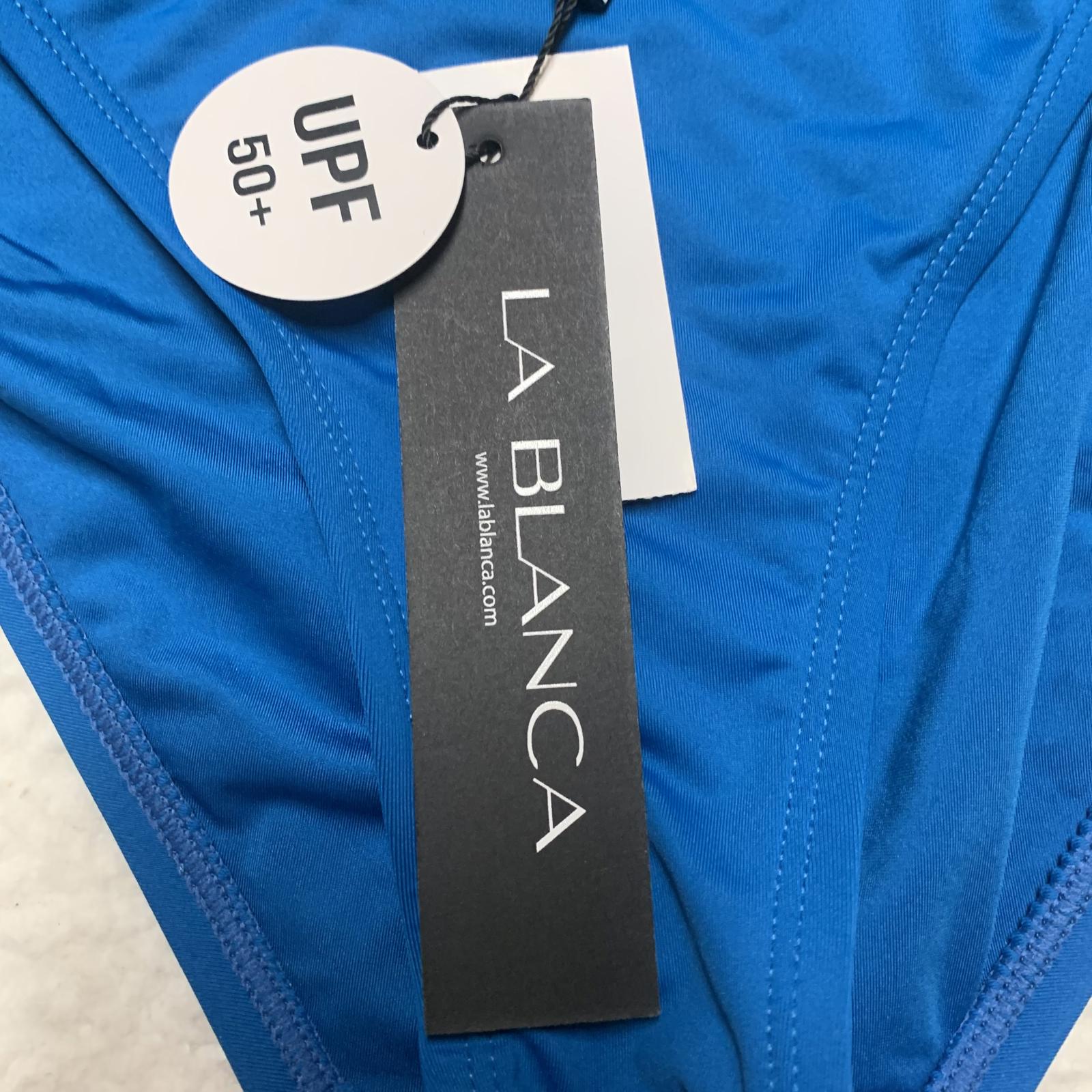 La Blanca - Bañador ajustable para mujer, talla 14, UPF 50+, color azul turquesa