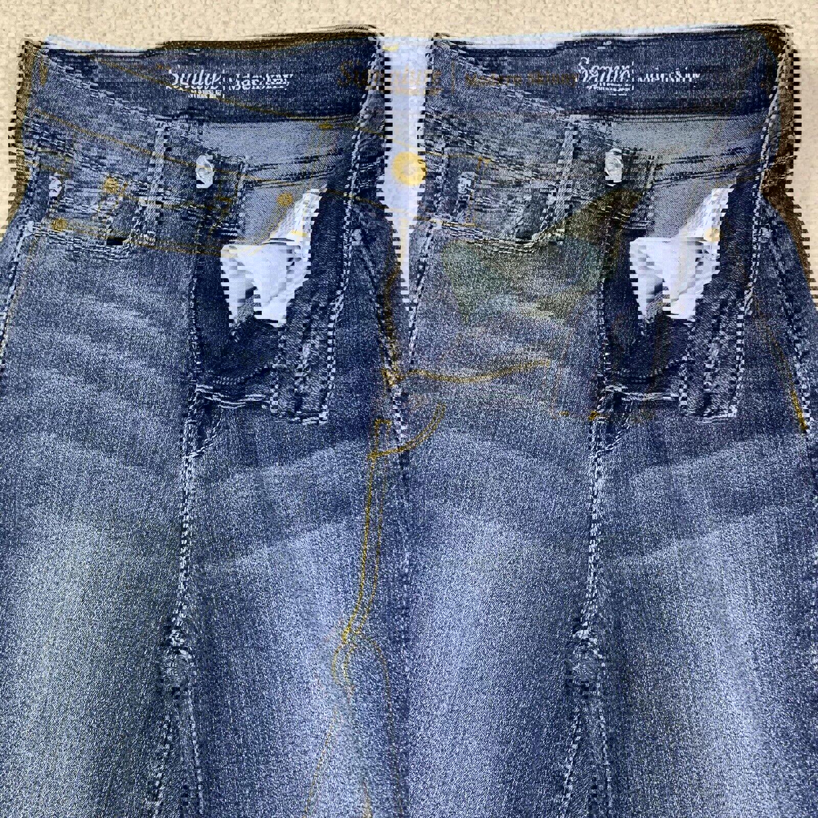 Vaqueros Levi Strauss Signature para niña, azul, talla 4, talla M, ancho 27, largo 30