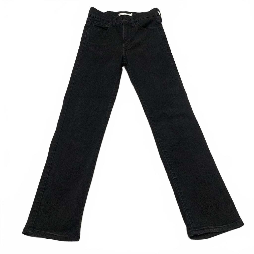 Levi's 724 - Vaqueros negros de tiro alto y corte recto para mujer, talla 24, 23,5 x 24 L