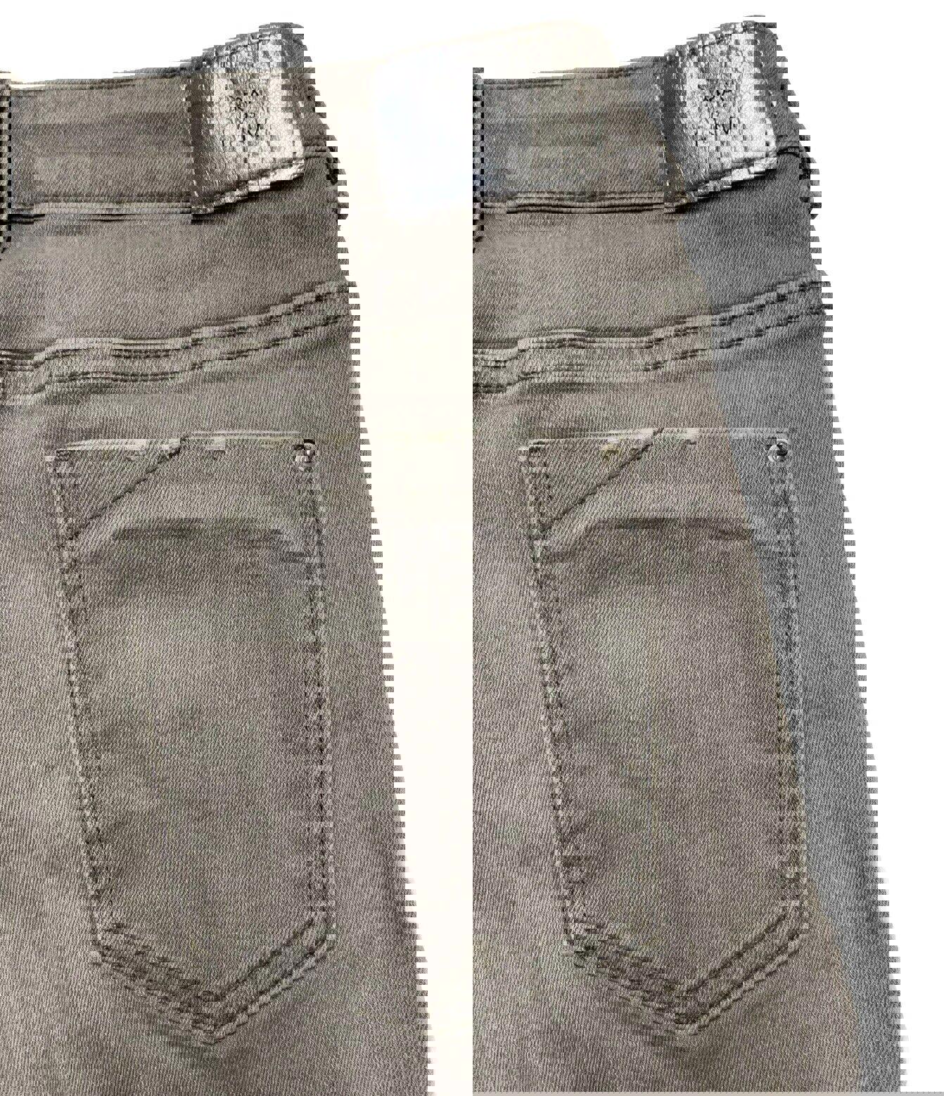 Vaqueros desgastados ajustados de lavado claro gris talla 6 para mujer de Zara