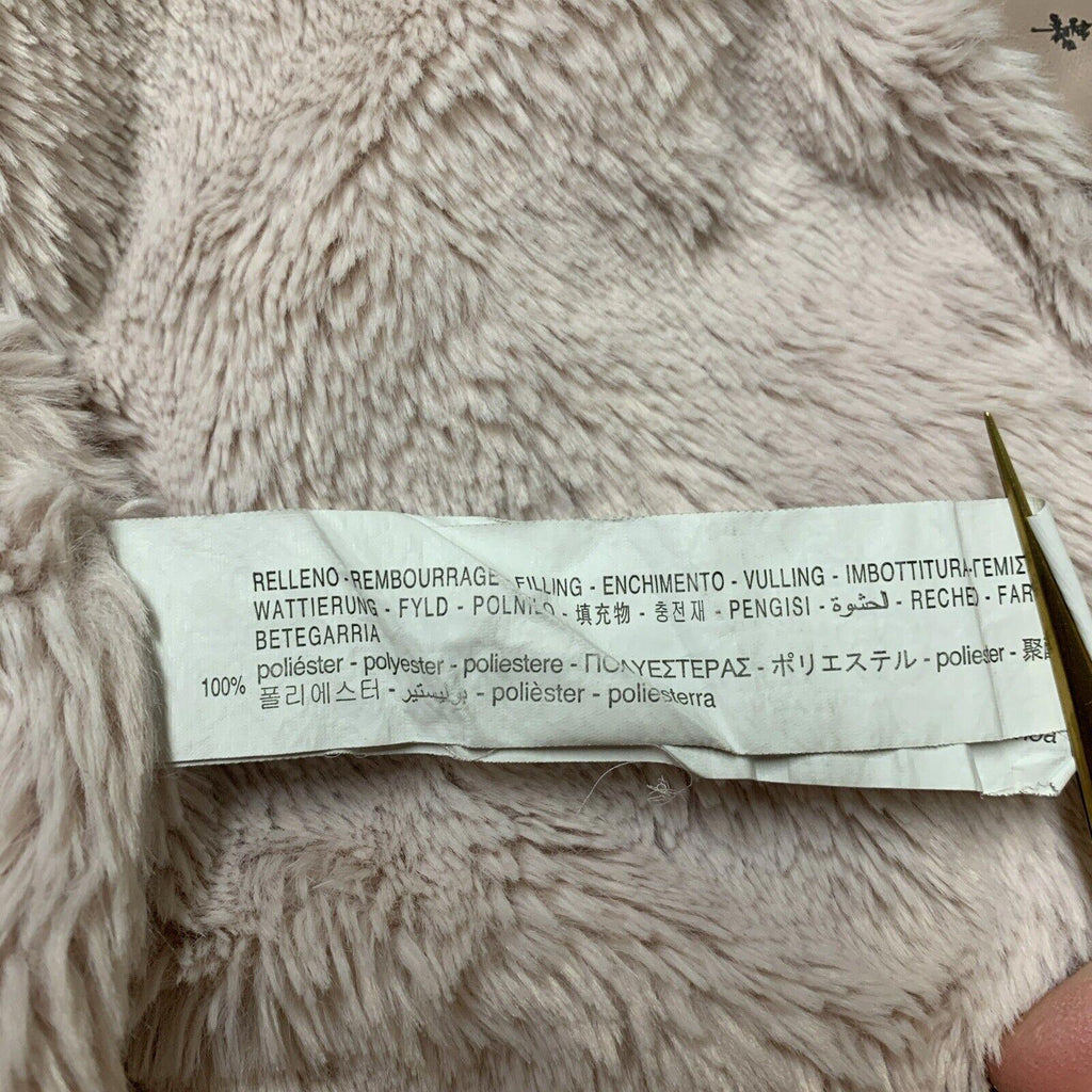 Chaqueta impermeable con capucha y forro polar con estampado floral rosa para niña de Zara, talla 3-4 años