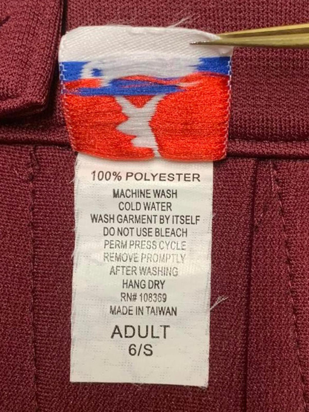 Falda plisada burdeos de rayas blancas para animadora VTG Chasse para mujer adulta, talla 6 S