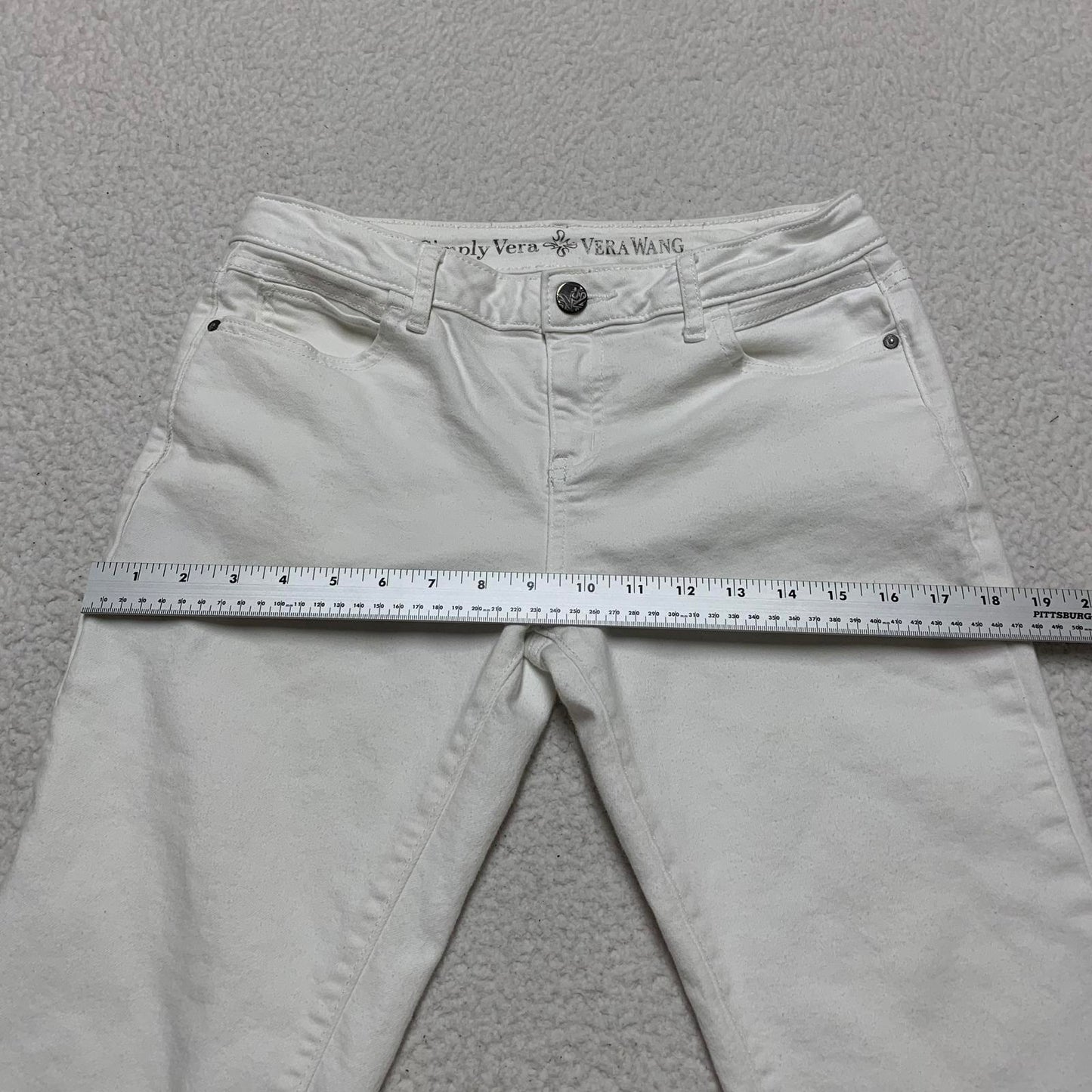 Simply Vera Vera Wang Womens Size 4 White Capri Pants