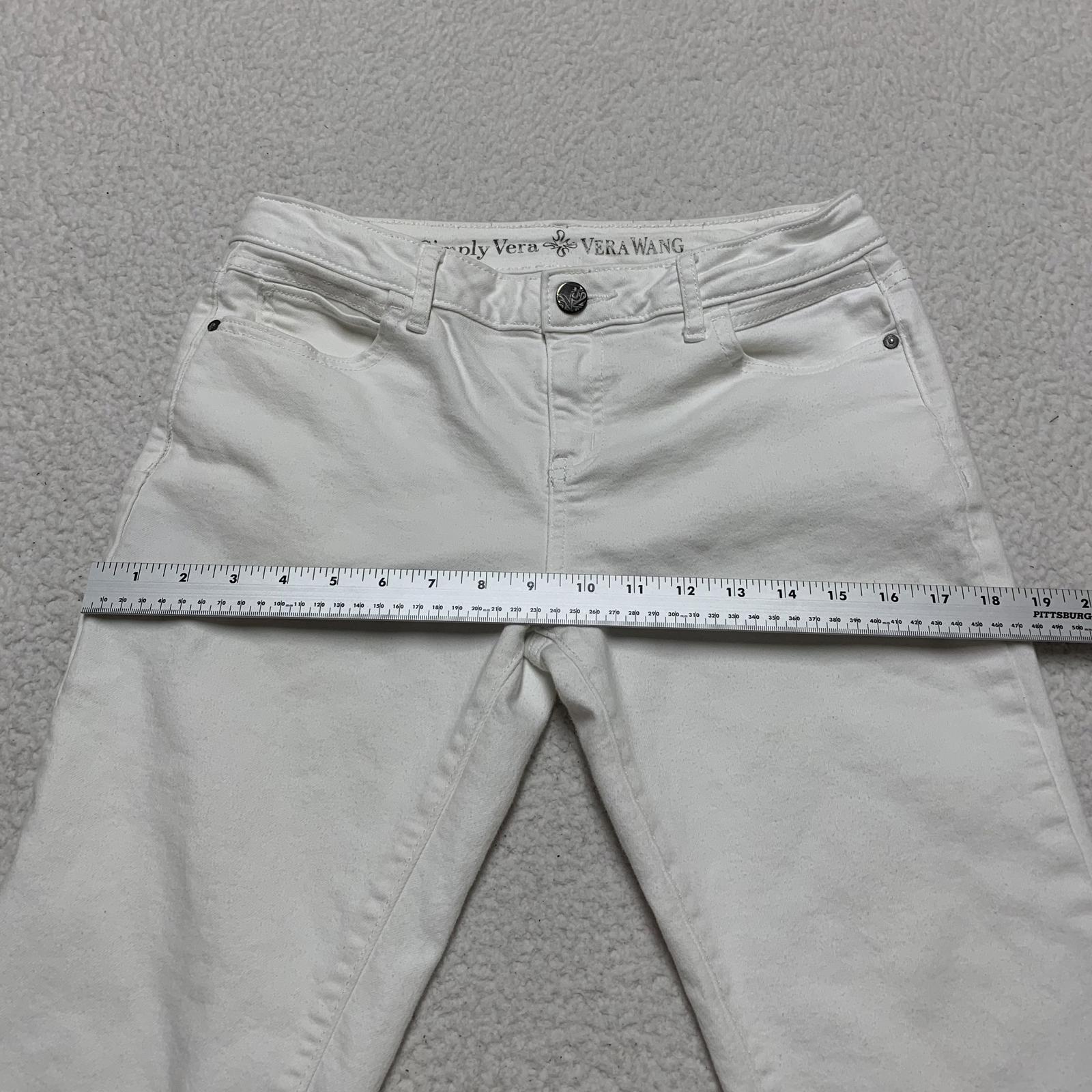 Pantalones capri blancos Simply Vera Vera Wang para mujer, talla 4