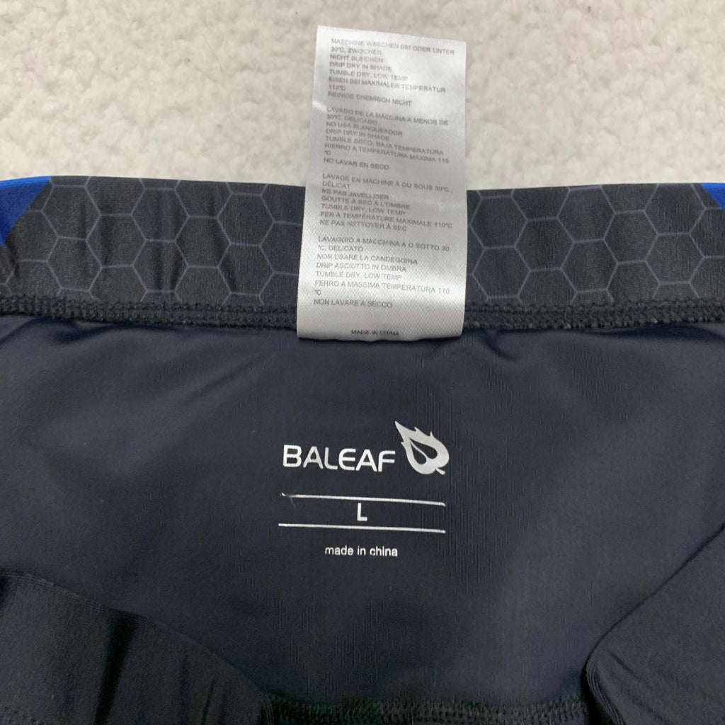 Pantalones cortos de ciclismo acolchados BALEAF para hombre, talla grande, azul y negro