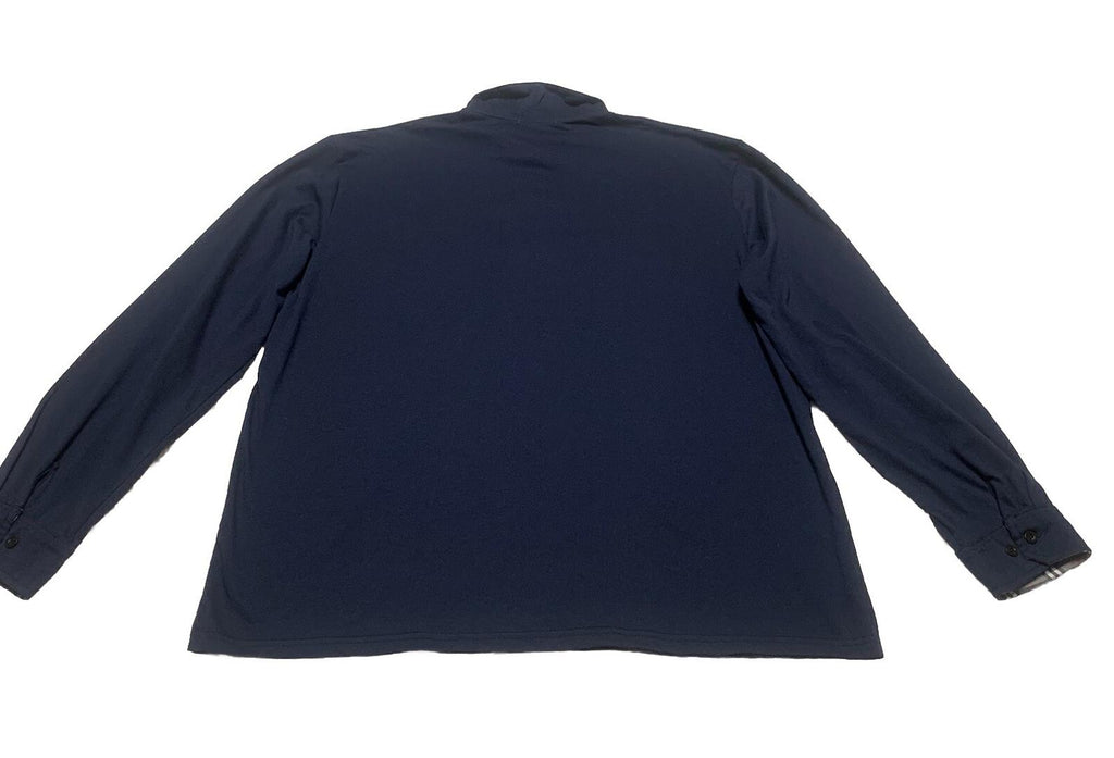 Polo de manga larga azul marino XXL para hombre de Coofandy con cuello a cuadros y bolsillo