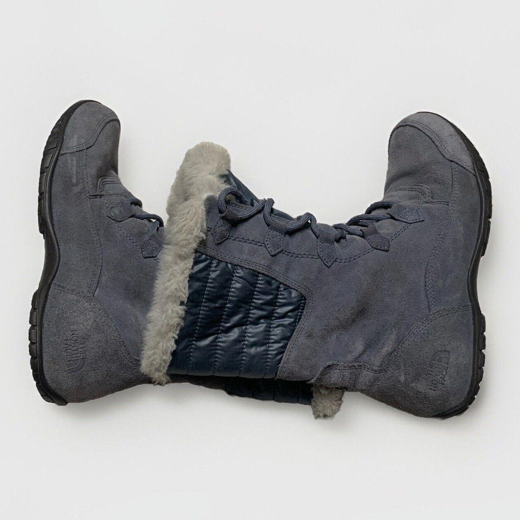 Botas de invierno Prima Loft de piel sintética gris de ante para mujer, talla 10, de The North Face