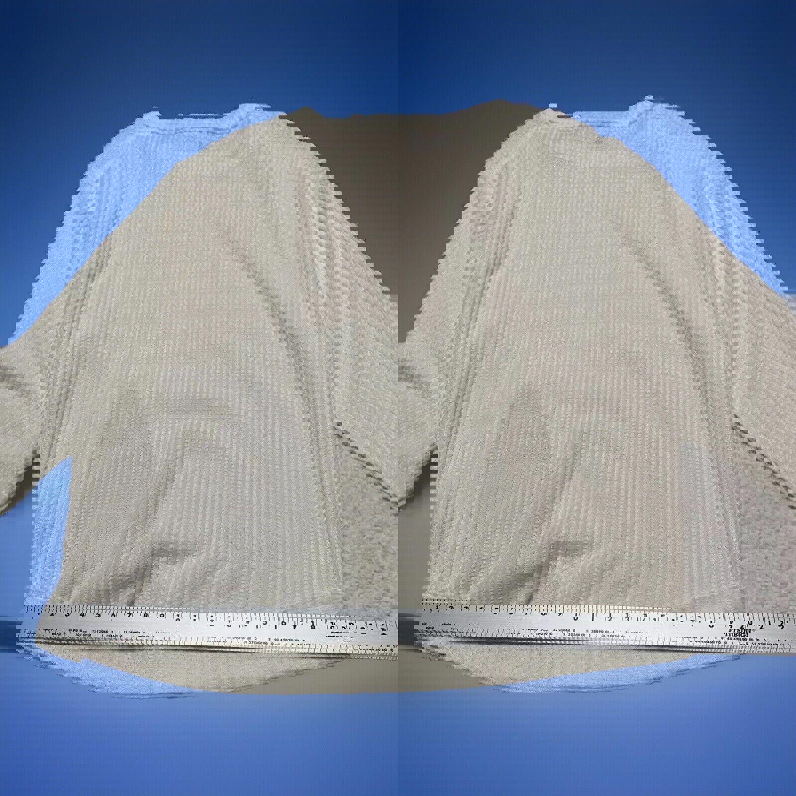 Top de capas de punto gofre extragrande color marfil para mujer de Out From Under UO XS con abertura