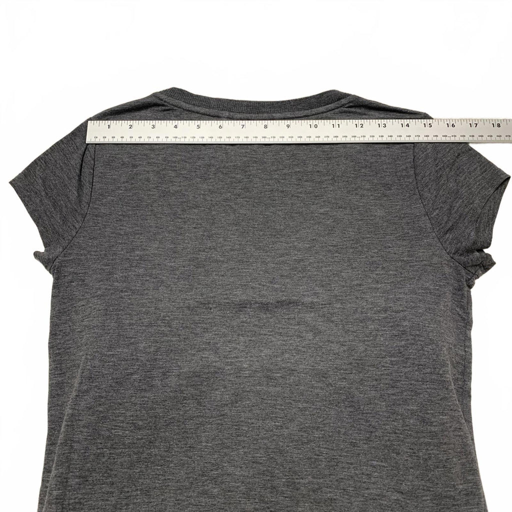 Vestido ajustado fruncido con mangas cortas para mujer, talla pequeña, gris, cuello en V