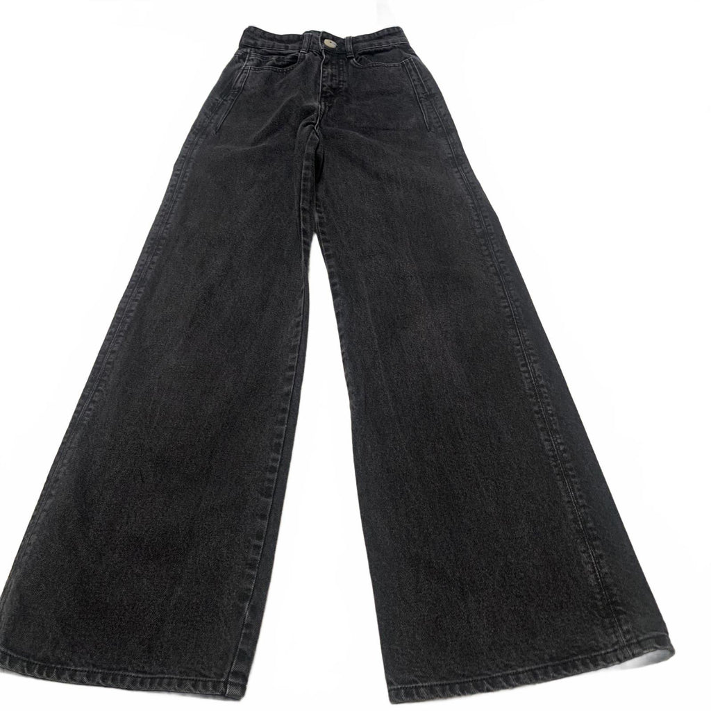 Vaqueros negros de pierna ancha Zara para mujer, talla 0, 23 x 32 (talla real)