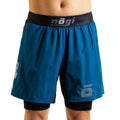 Pantalones cortos de lucha Ghost con forro premium y entrepierna de 18 cm - Azul ultramar 