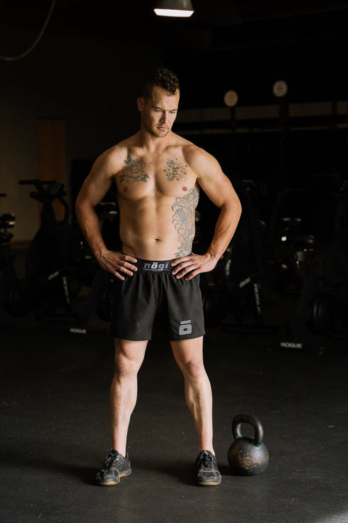 Pantalones cortos de lucha Ghost con forro premium y entrepierna de 12,7 cm - Negro obsidiana 