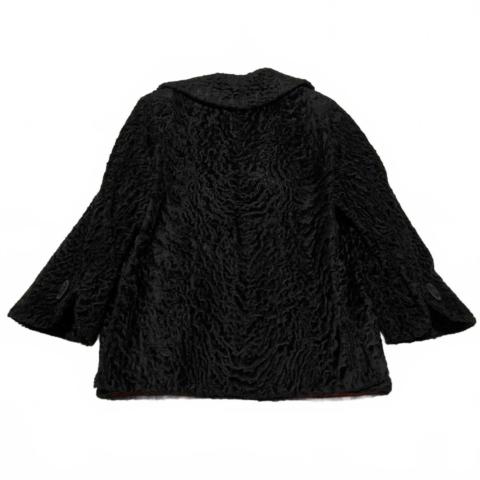 VTG Persian Lamb Mink Fur Coat Henri's Fur Salon NJ
