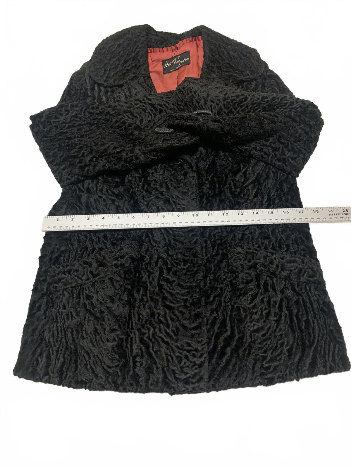 VTG Persian Lamb Mink Fur Coat Henri's Fur Salon NJ