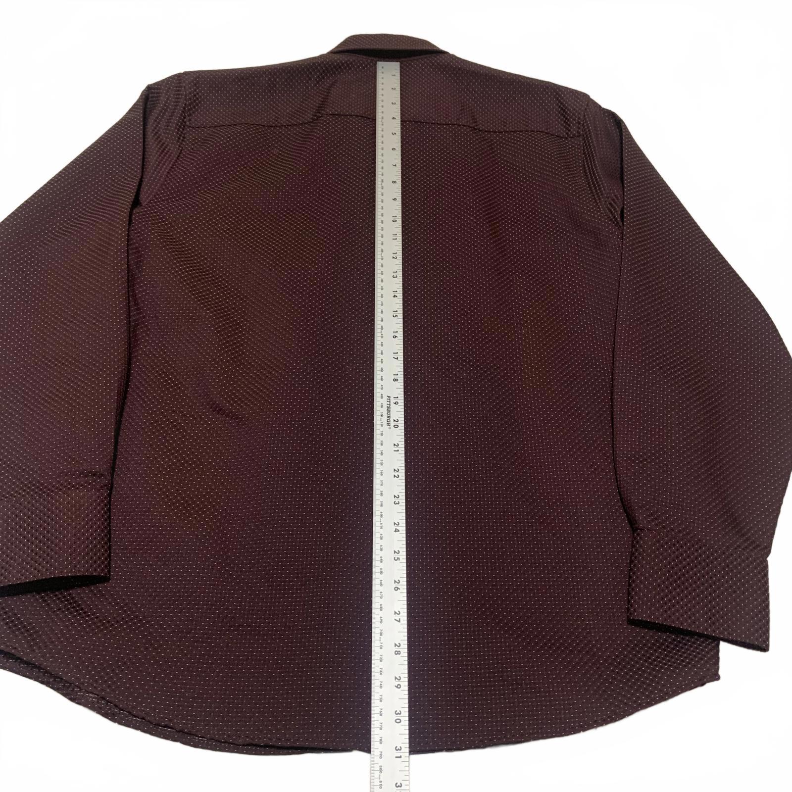 VTG 90s Calvin Klein Burgundy Polka Dot Dress Shirt