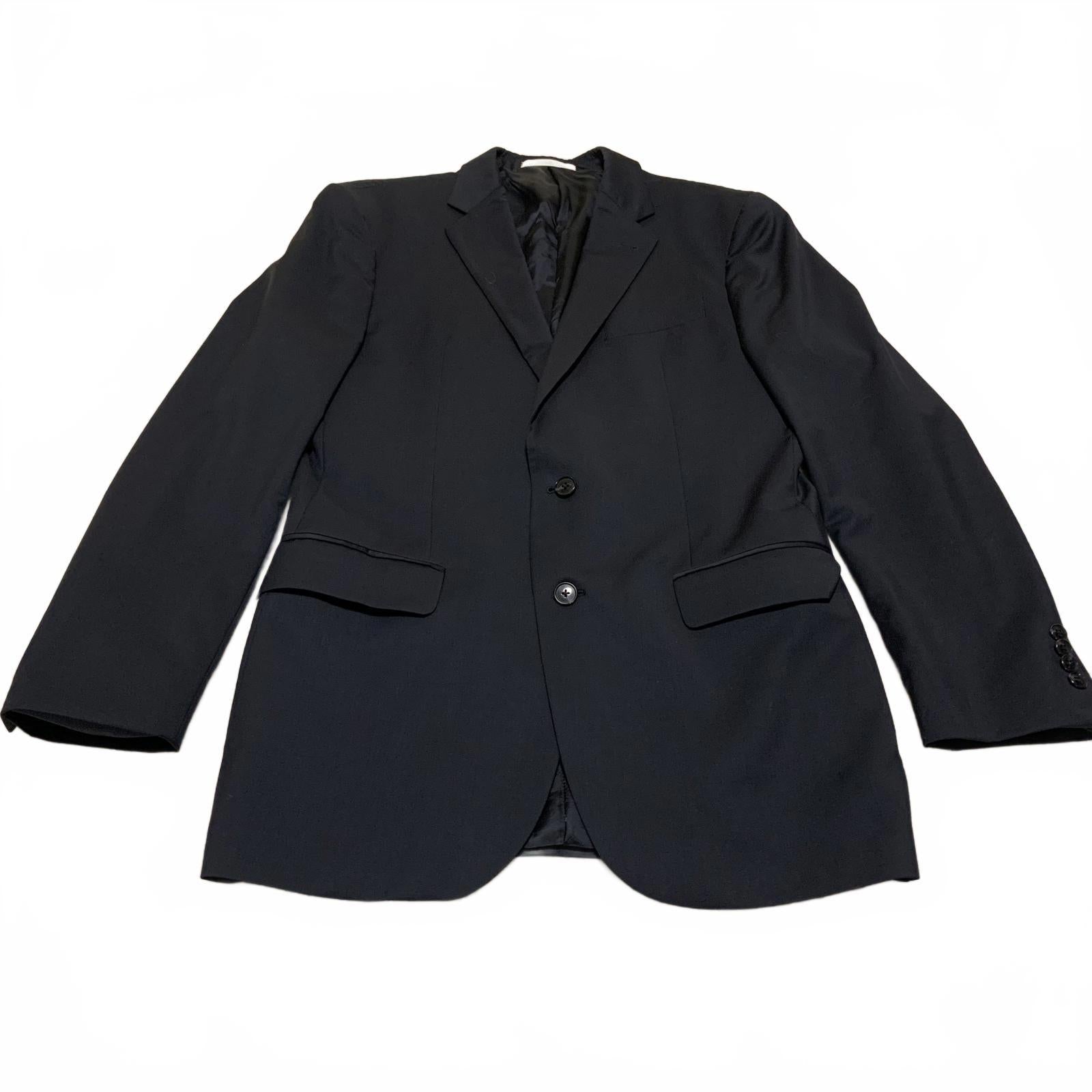 VTG Joseph Abboud 40L Black Wool Blazer Made in USA