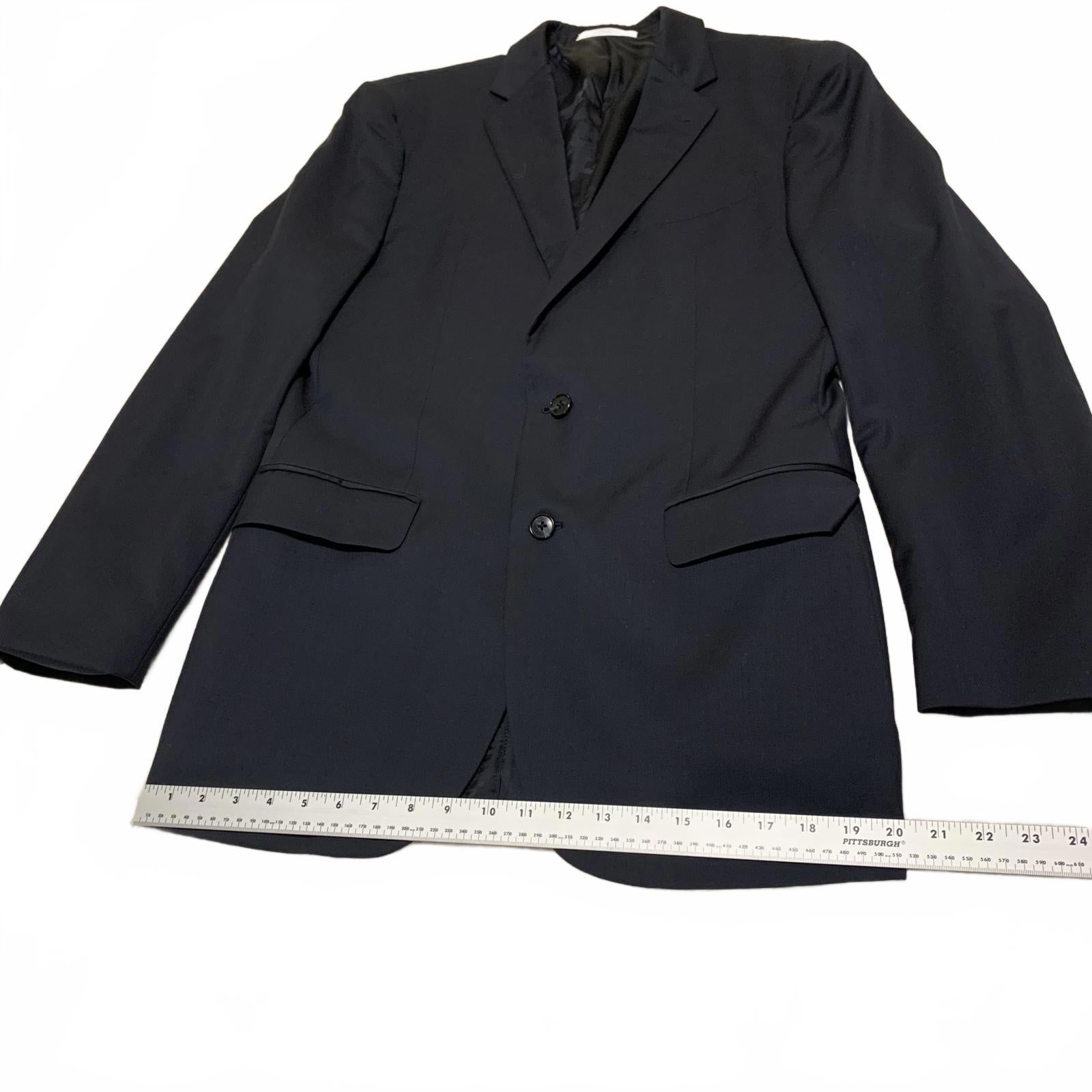 VTG Joseph Abboud 40L Black Wool Blazer Made in USA