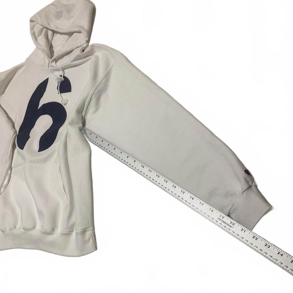 Champion Eco Authentic L White Hoodie Number 6 Print