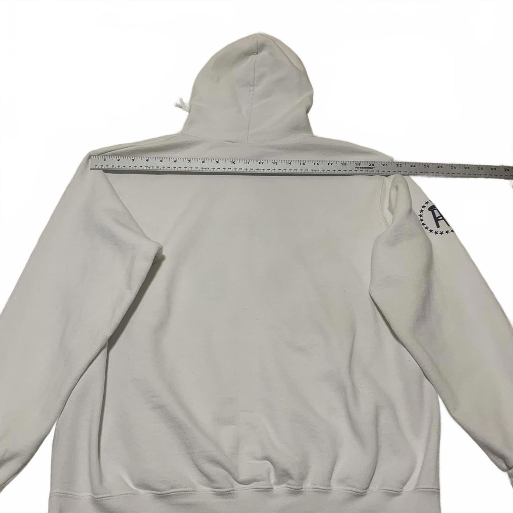 Champion Eco Authentic L White Hoodie Number 6 Print