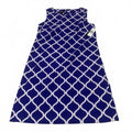 ALYX dress Women's Size 10 Royal Blue White Patterned Sleeveless Dress