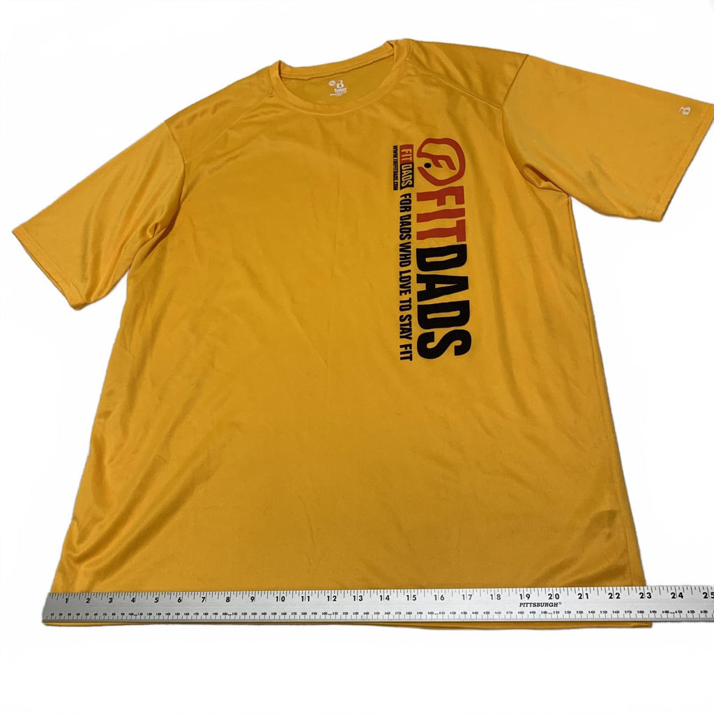 Badger Sport Mens XL Yellow FitDads Athletic Tee