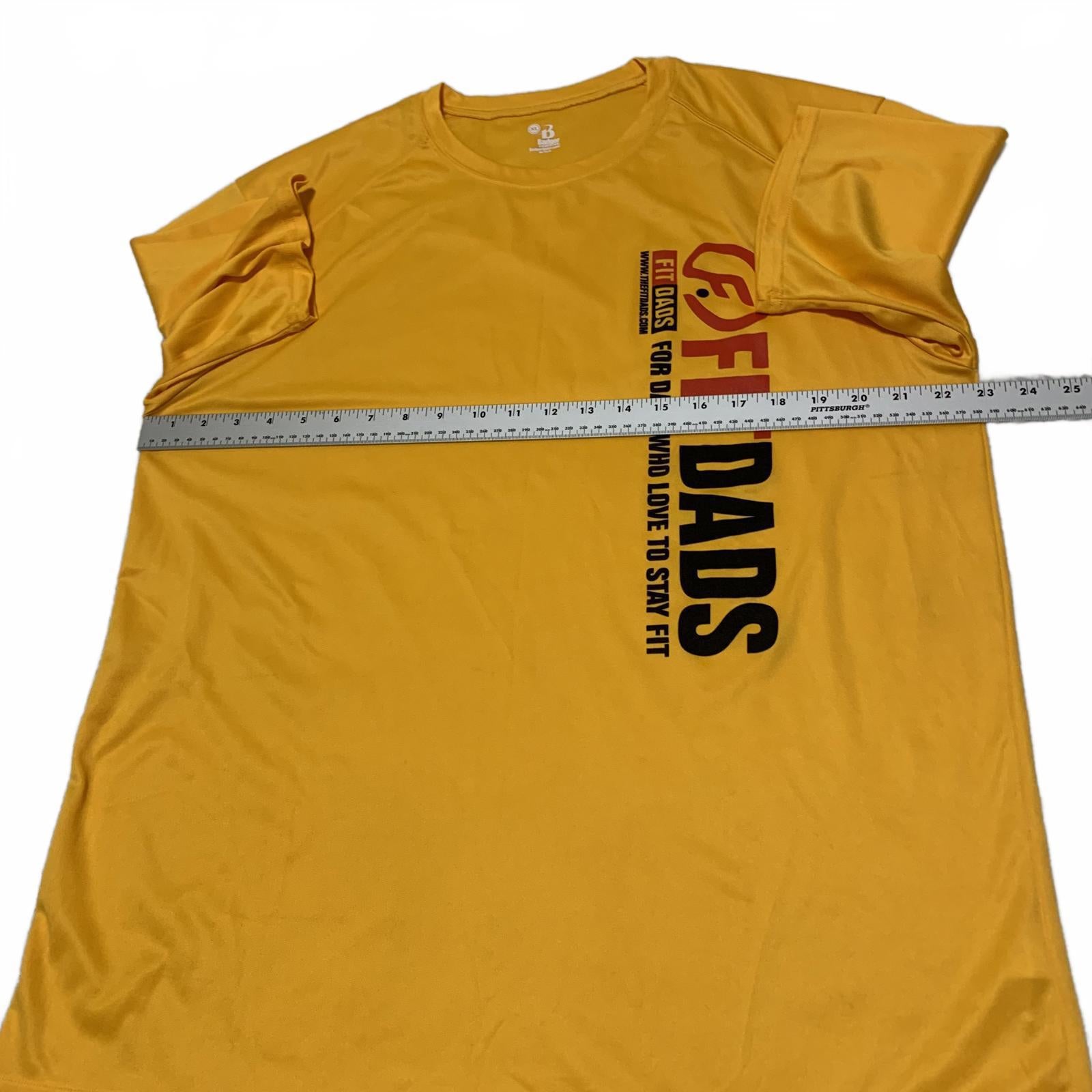 Badger Sport Mens XL Yellow FitDads Athletic Tee
