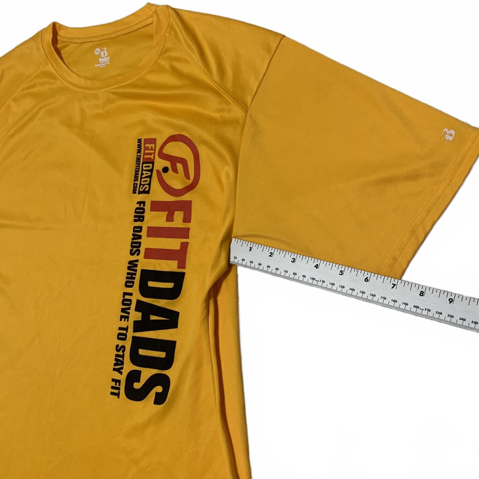 Badger Sport Mens XL Yellow FitDads Athletic Tee