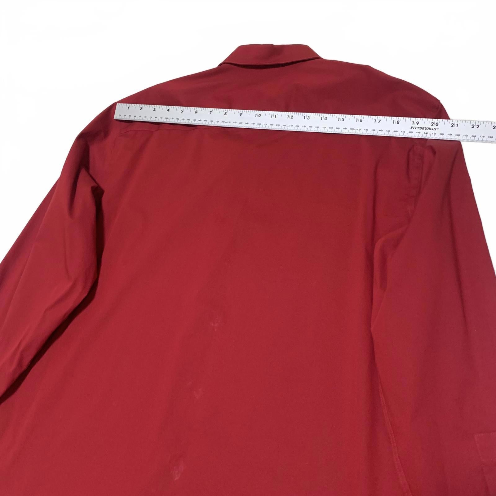 Alfani Men's L 16-16.5 Red Long Sleeve Dress Shirt