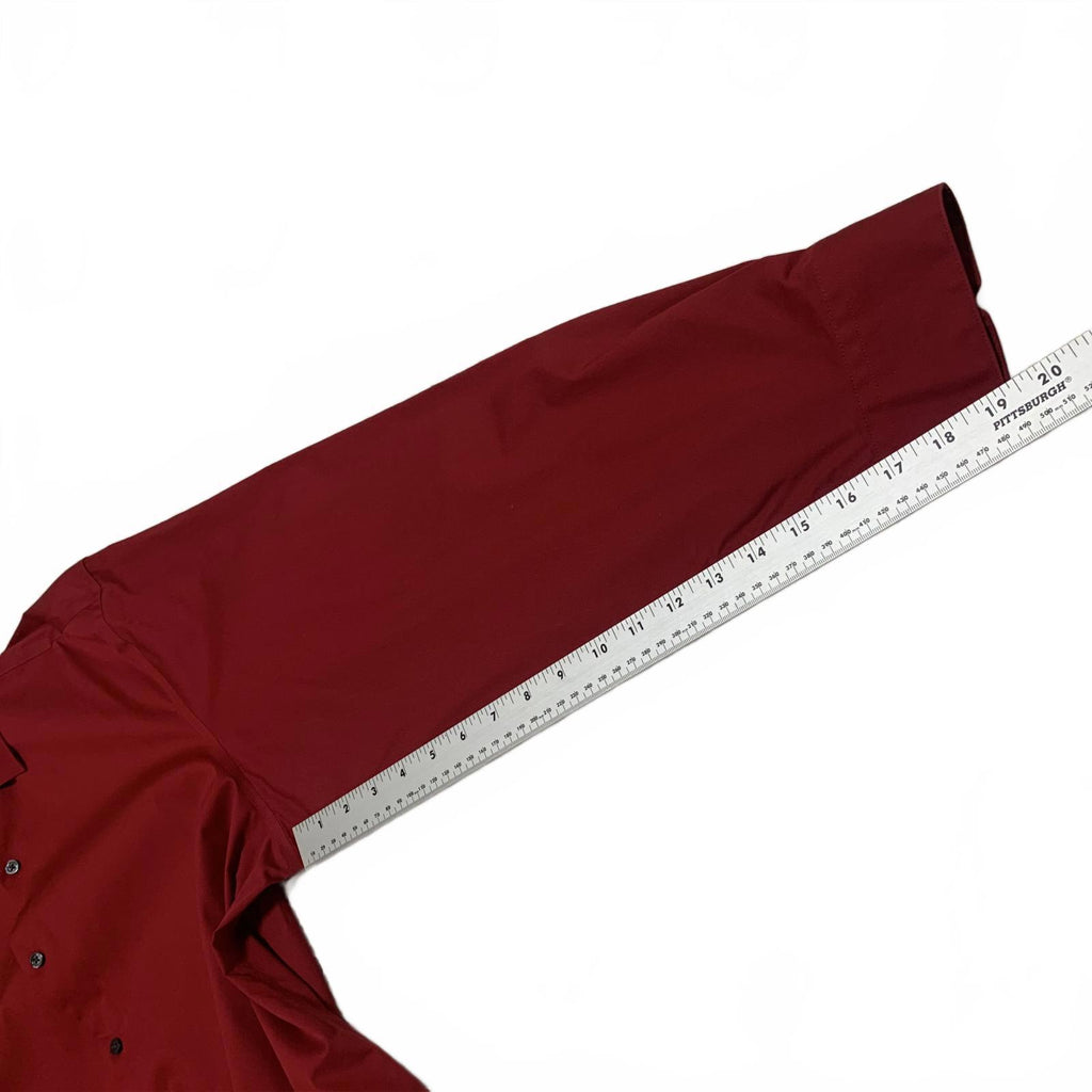 Alfani Men's L 16-16.5 Red Long Sleeve Dress Shirt