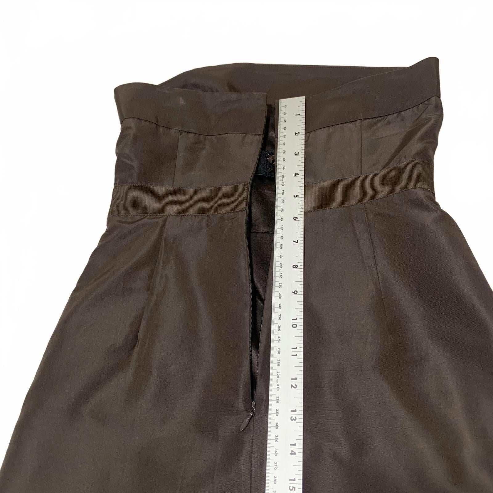 J.Crew Strapless Silk Dress Size 0 Petite Brown 100% Silk