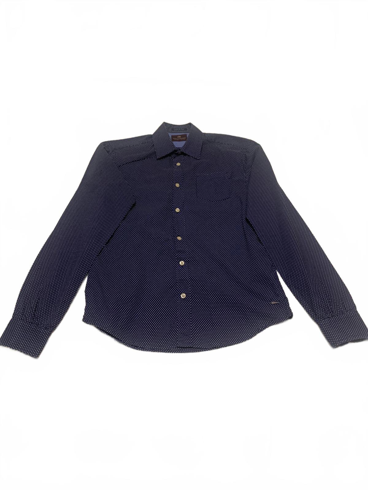 Scotch & Soda Navy Blue Polka Dot Button Up Shirt S