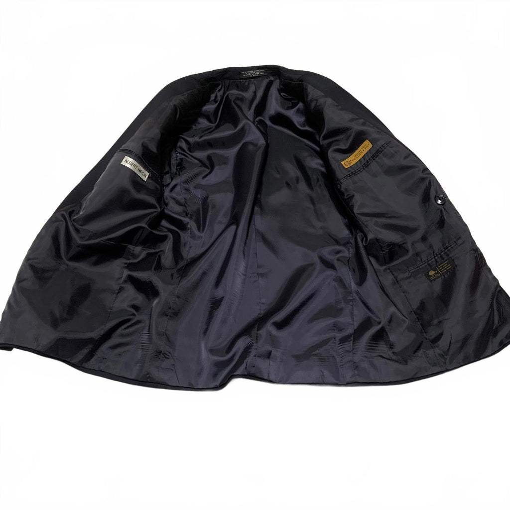 Golden Fil Men's Navy Blue Two-Piece Suit Blazer