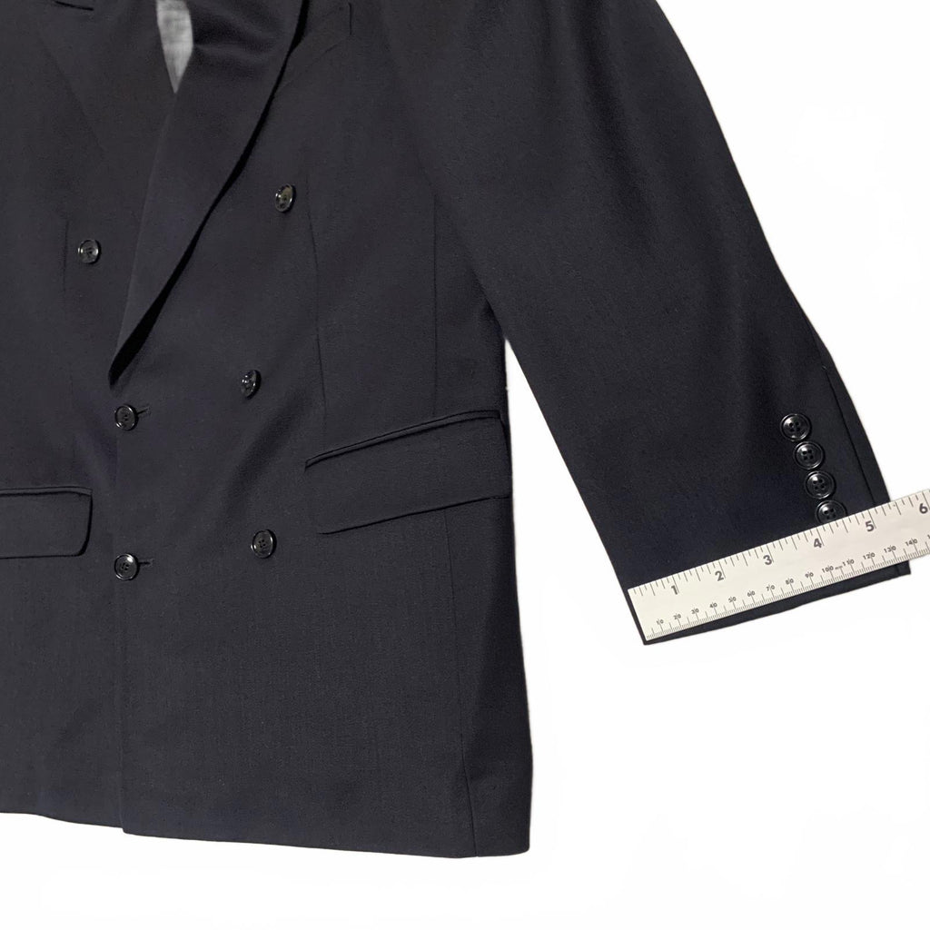 Golden Fil Men's Navy Blue Two-Piece Suit Blazer