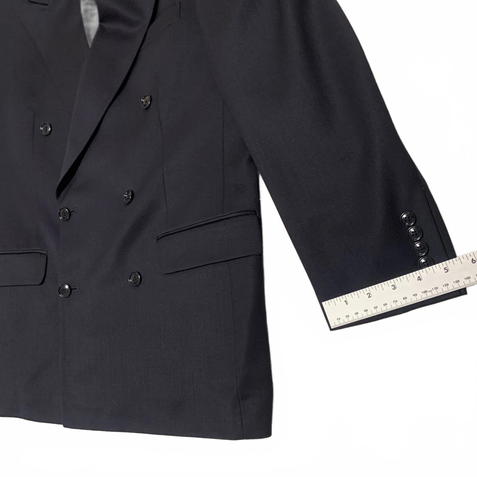 Golden Fil Men's Navy Blue Two-Piece Suit Blazer