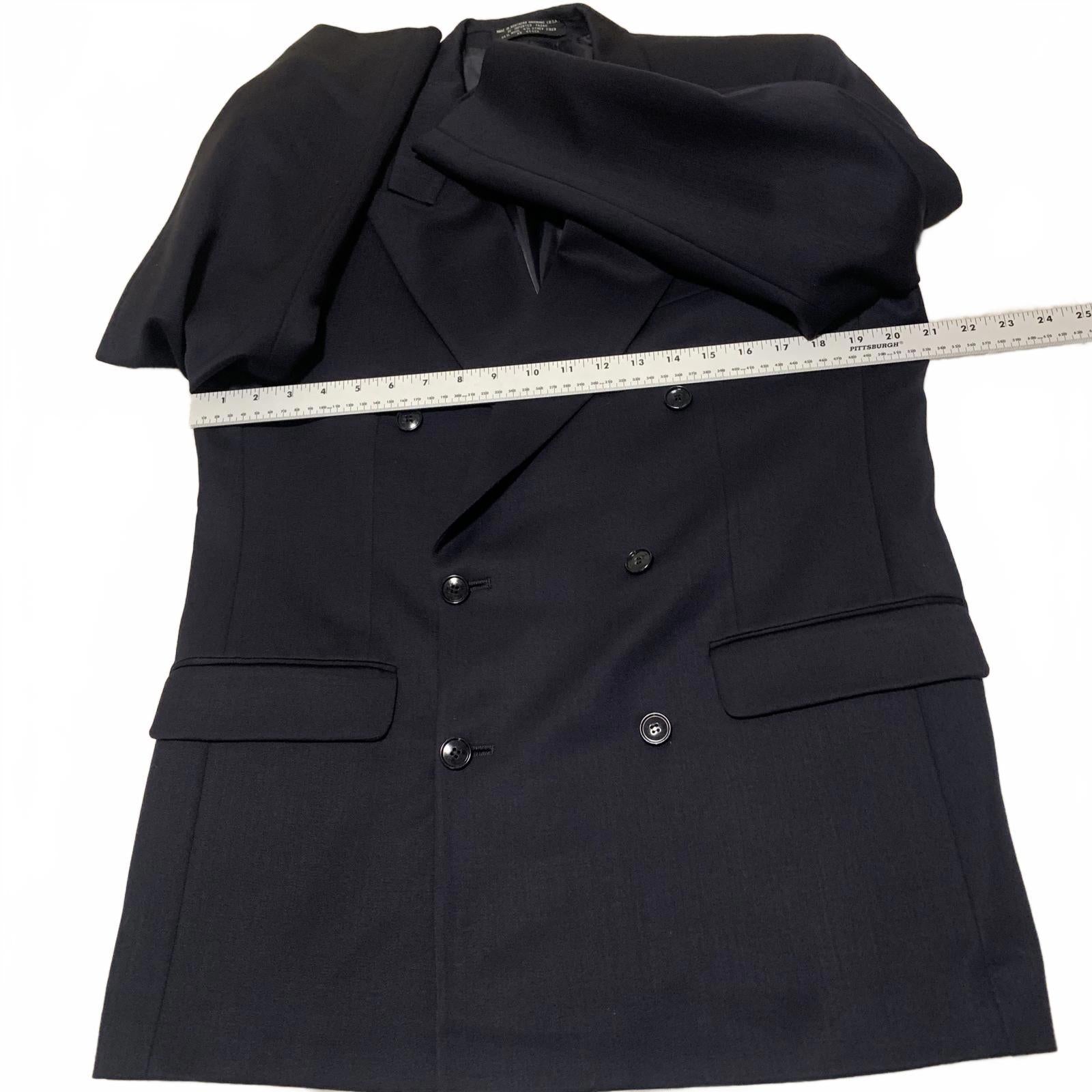 Golden Fil Men's Navy Blue Two-Piece Suit Blazer