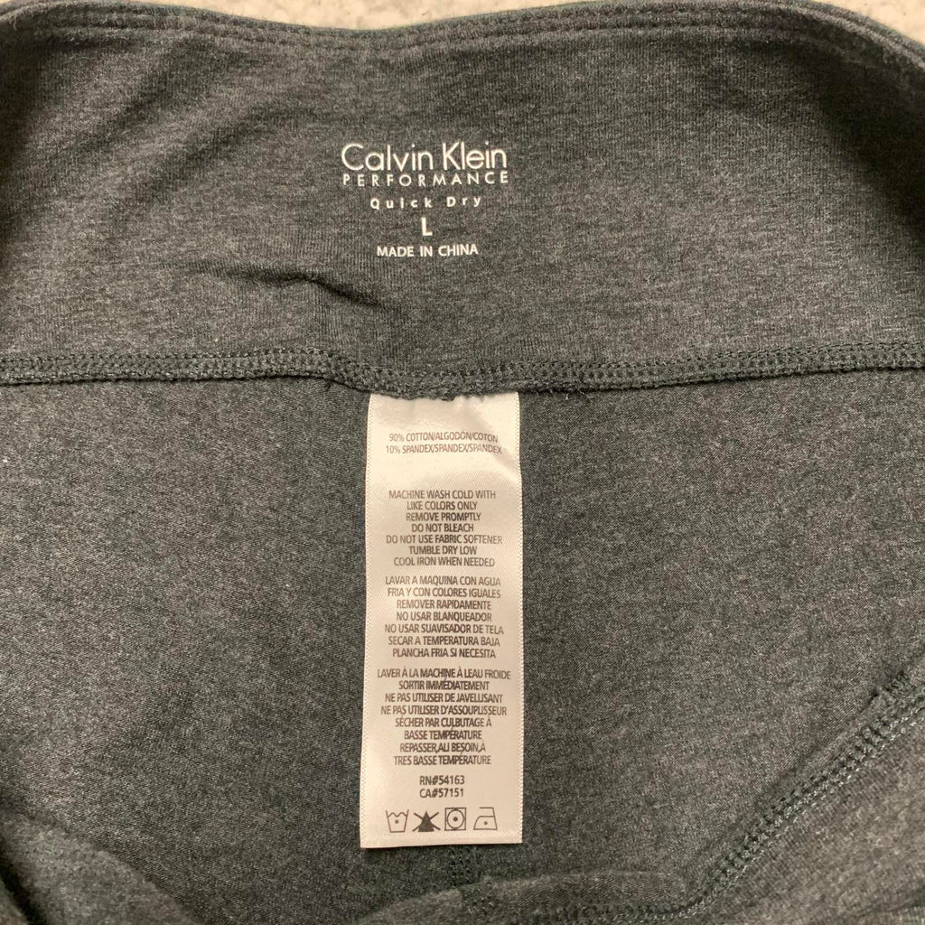 Calvin Klein Women's Large Gray Athletic Leggings Capri W30