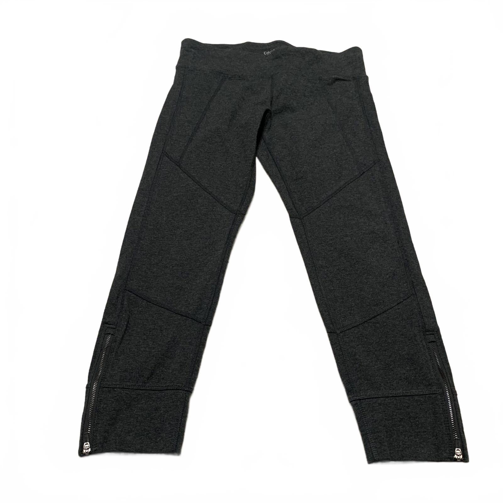 Calvin Klein Women's Large Gray Athletic Leggings Capri W30