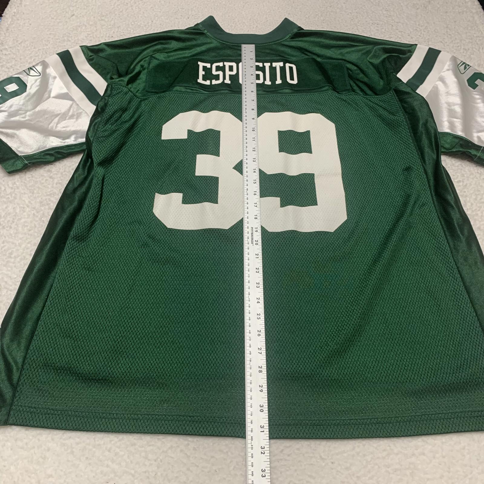 VTG Reebok NY Jets Esposito Jersey #39 3XL Green