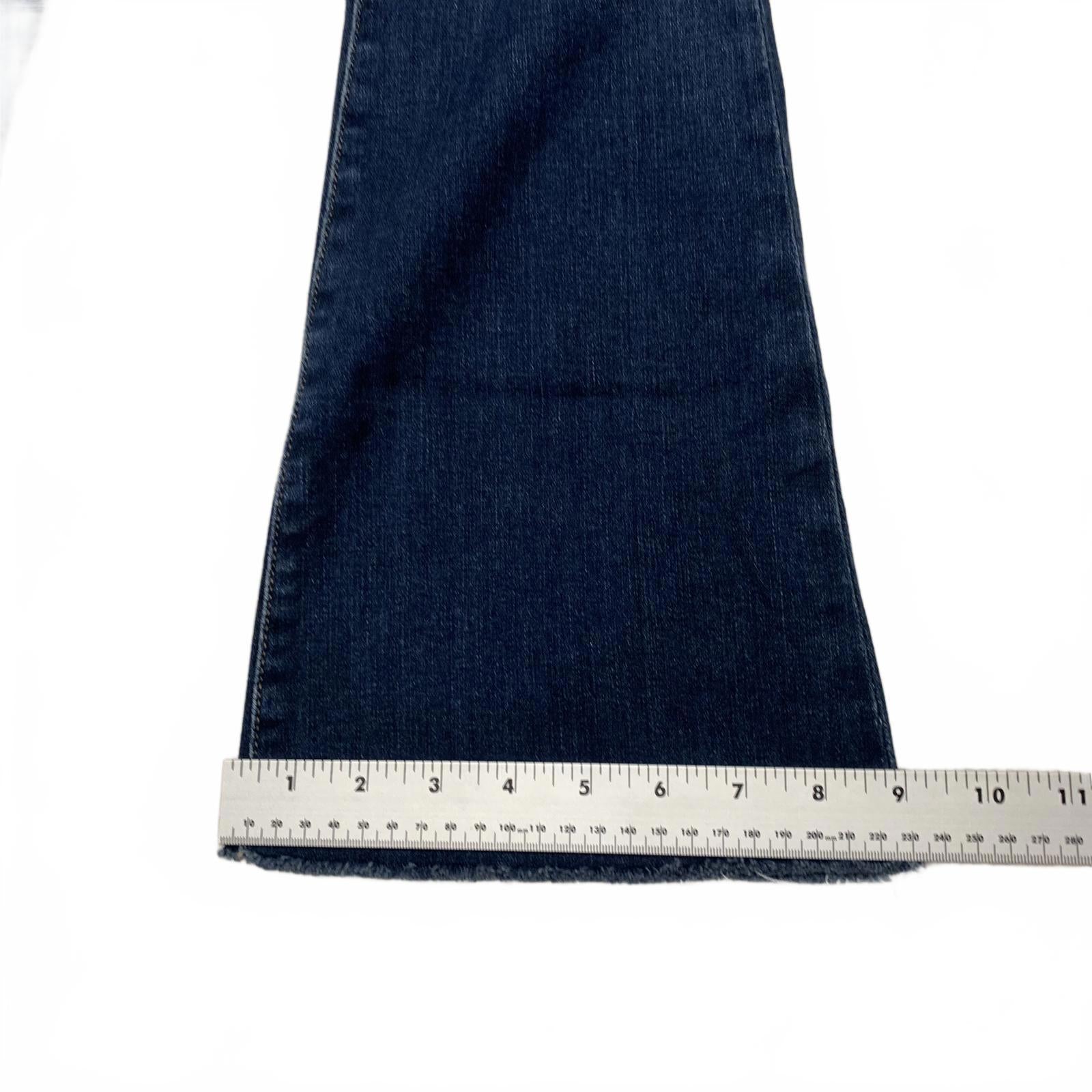 FRAME Le Bardot Crop Flare Jeans Women 23 UK 4 Blue Denim