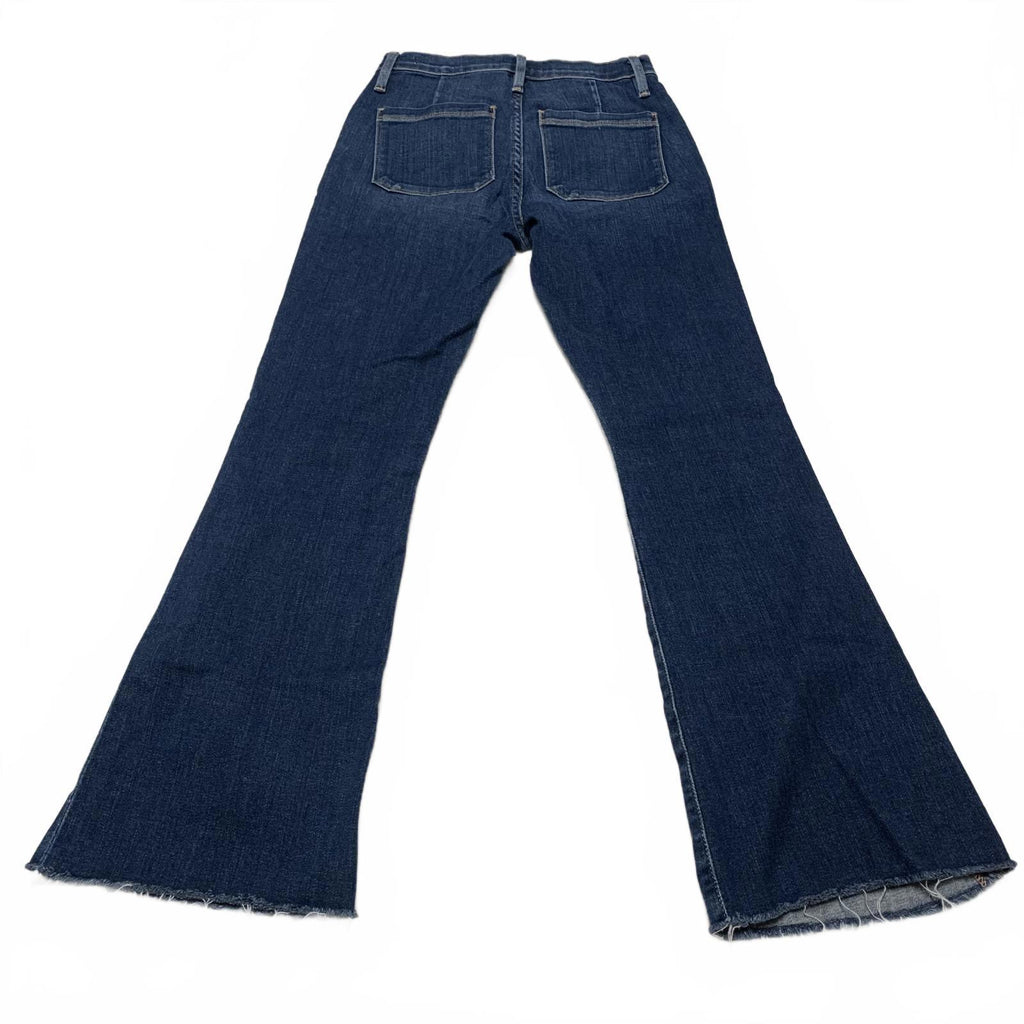 FRAME Le Bardot Crop Flare Jeans Women 23 UK 4 Blue Denim