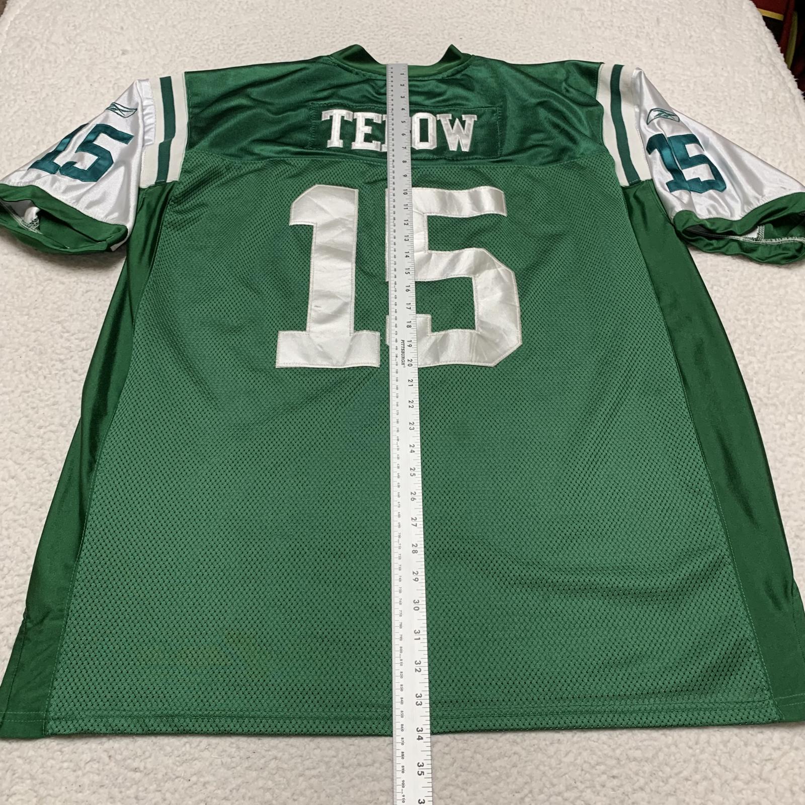 VTG Reebok NY Jets Tim Tebow #15 Jersey Sz 56 Green