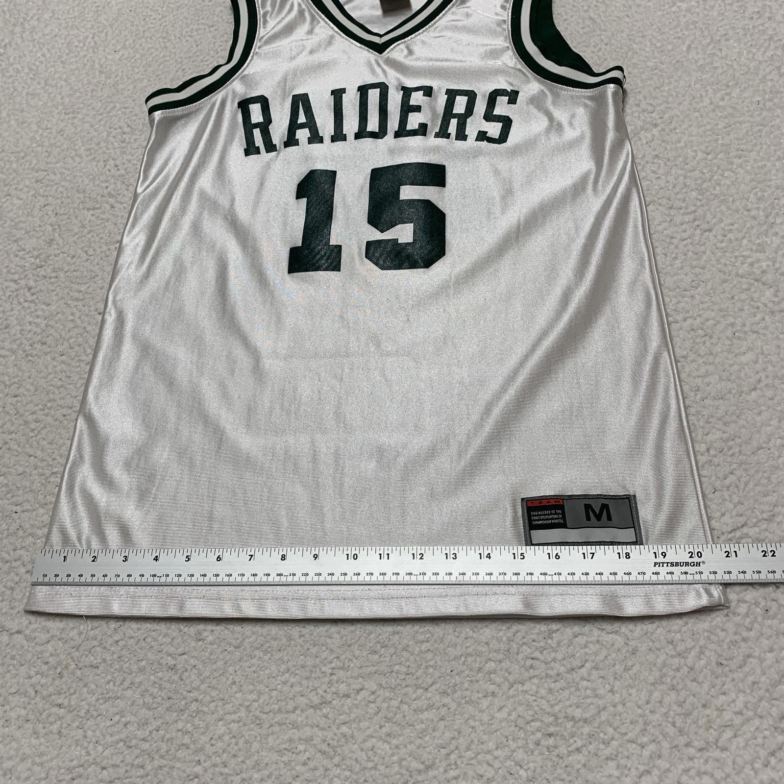 VTG Nike Raiders Basketball Jersey #15 Sz M White