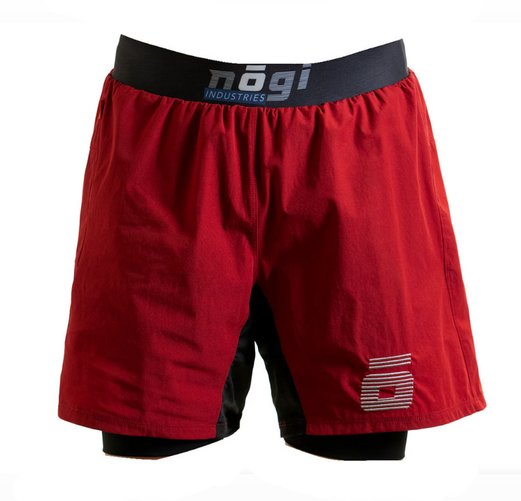 Pantalones cortos de lucha Ghost Premium con forro para niños - Rojo Merlot 