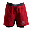Pantalones cortos de lucha Ghost Premium con forro para niños - Rojo Merlot 