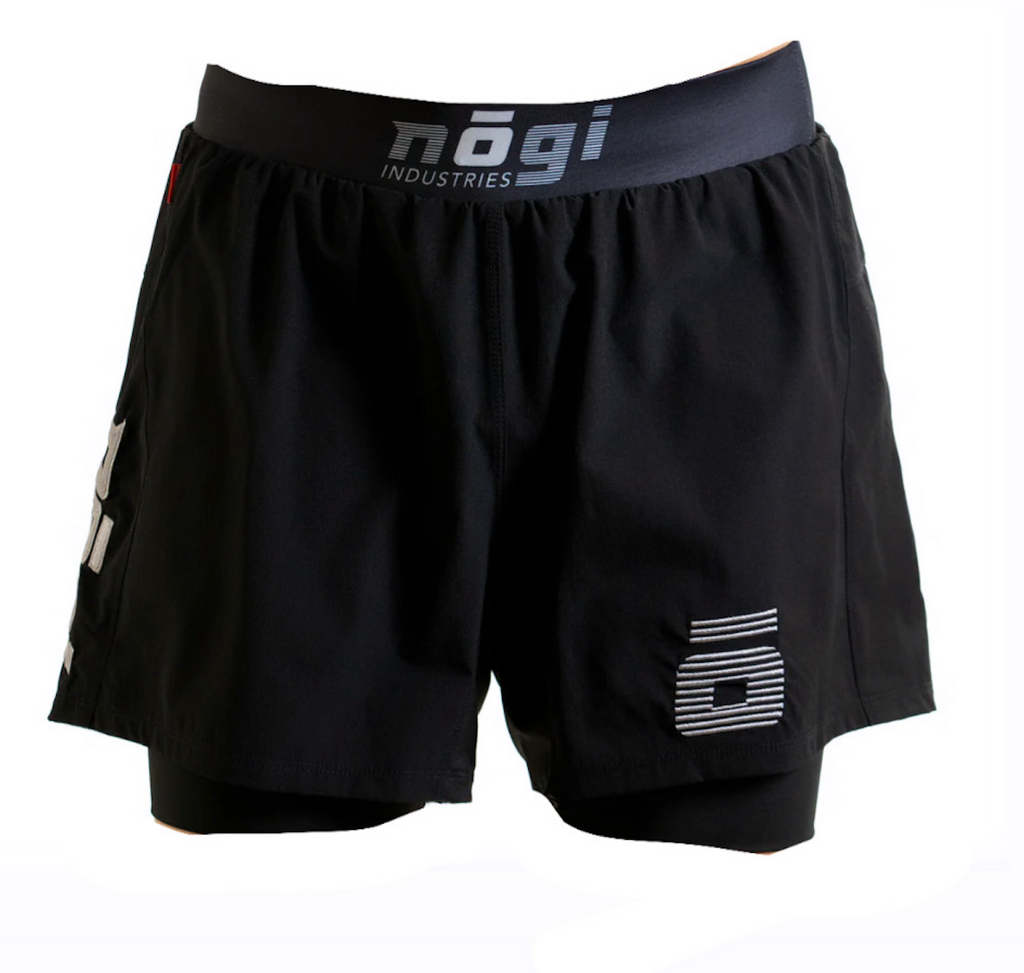 Pantalones cortos de lucha Ghost Premium con forro para niños - Negro obsidiana 