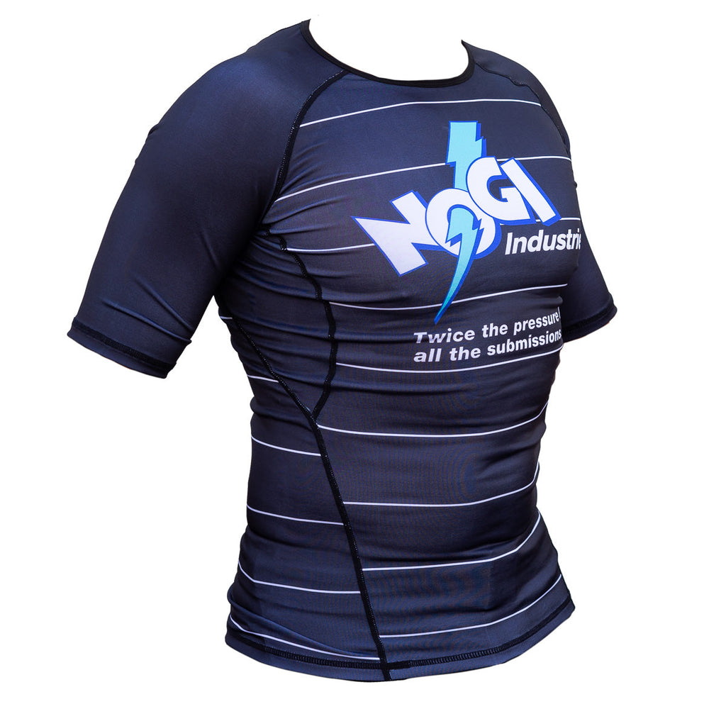 Camiseta Energy Rash Guard de Nogi Industries de manga corta - NEGRA