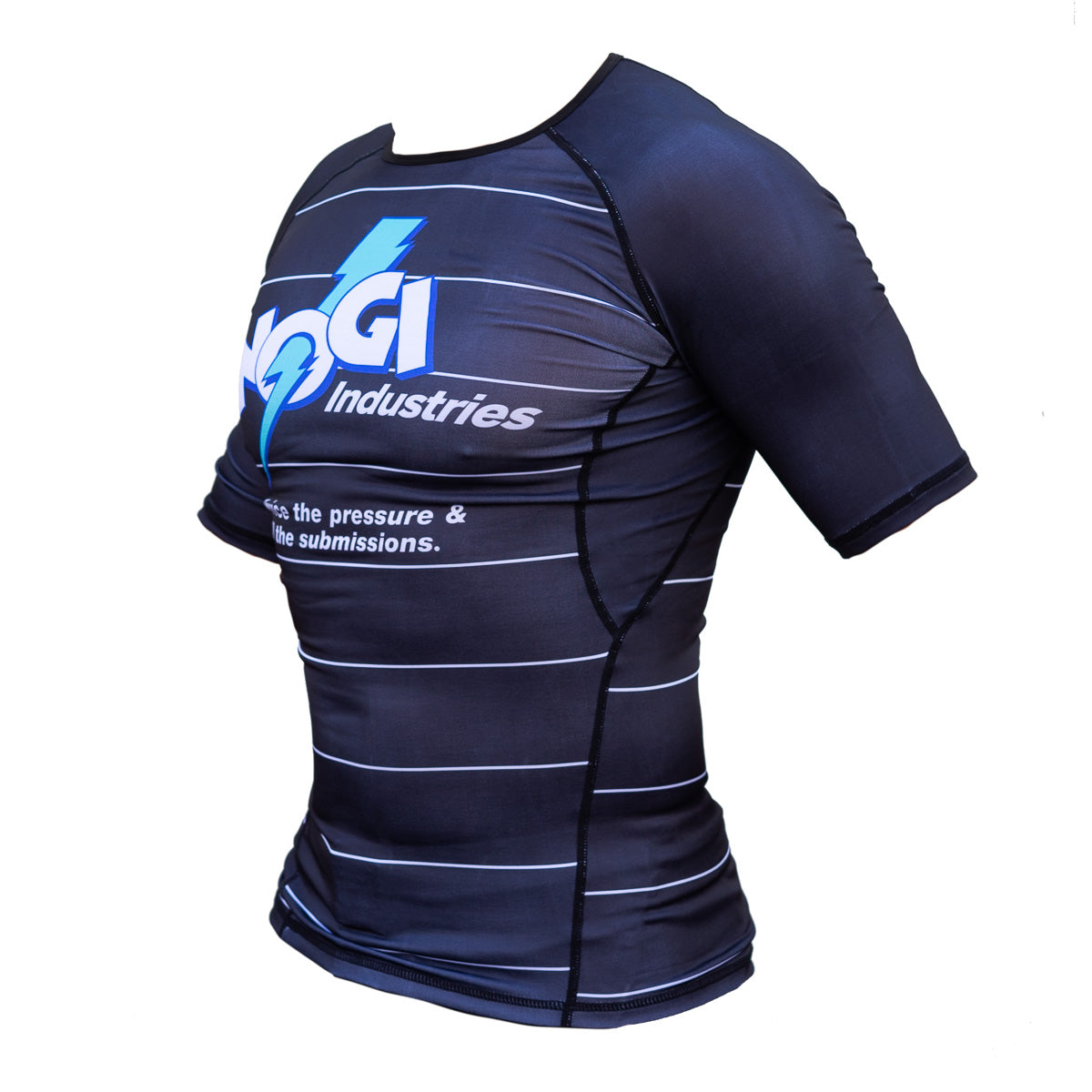 Camiseta Energy Rash Guard de Nogi Industries de manga corta - NEGRA