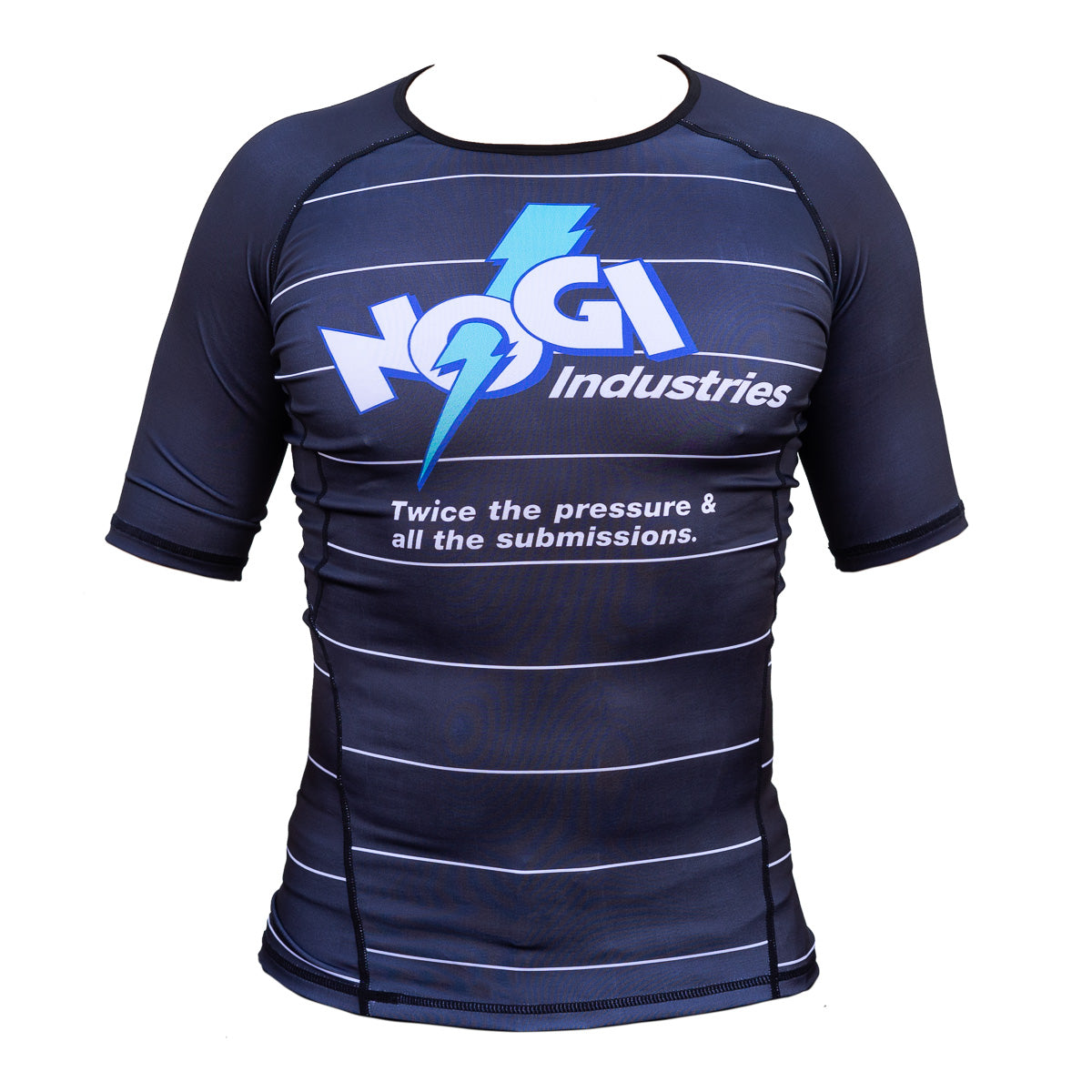 Camiseta Energy Rash Guard de Nogi Industries de manga corta - NEGRA