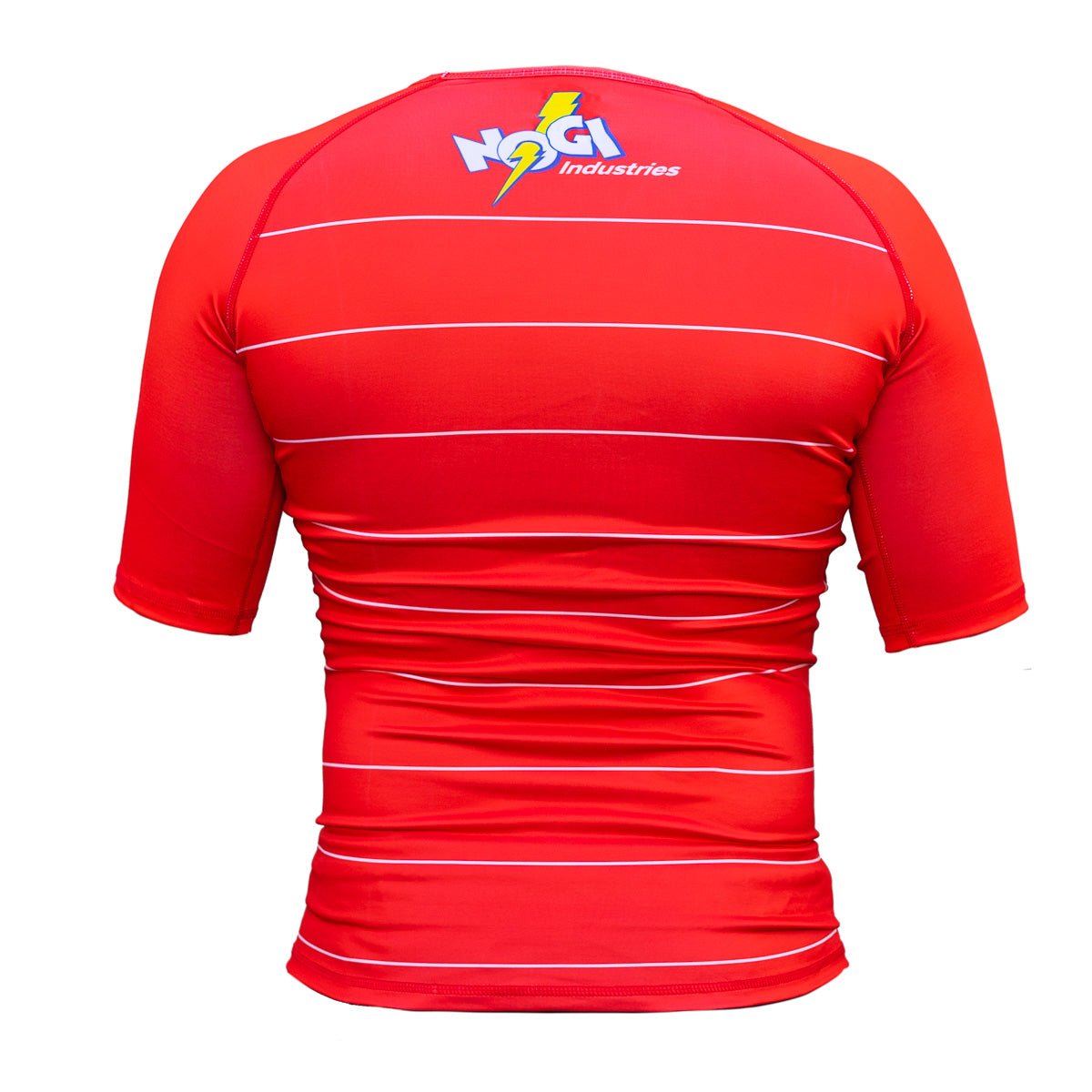 Camiseta Energy Rash Guard de Nogi Industries, manga corta, color rojo