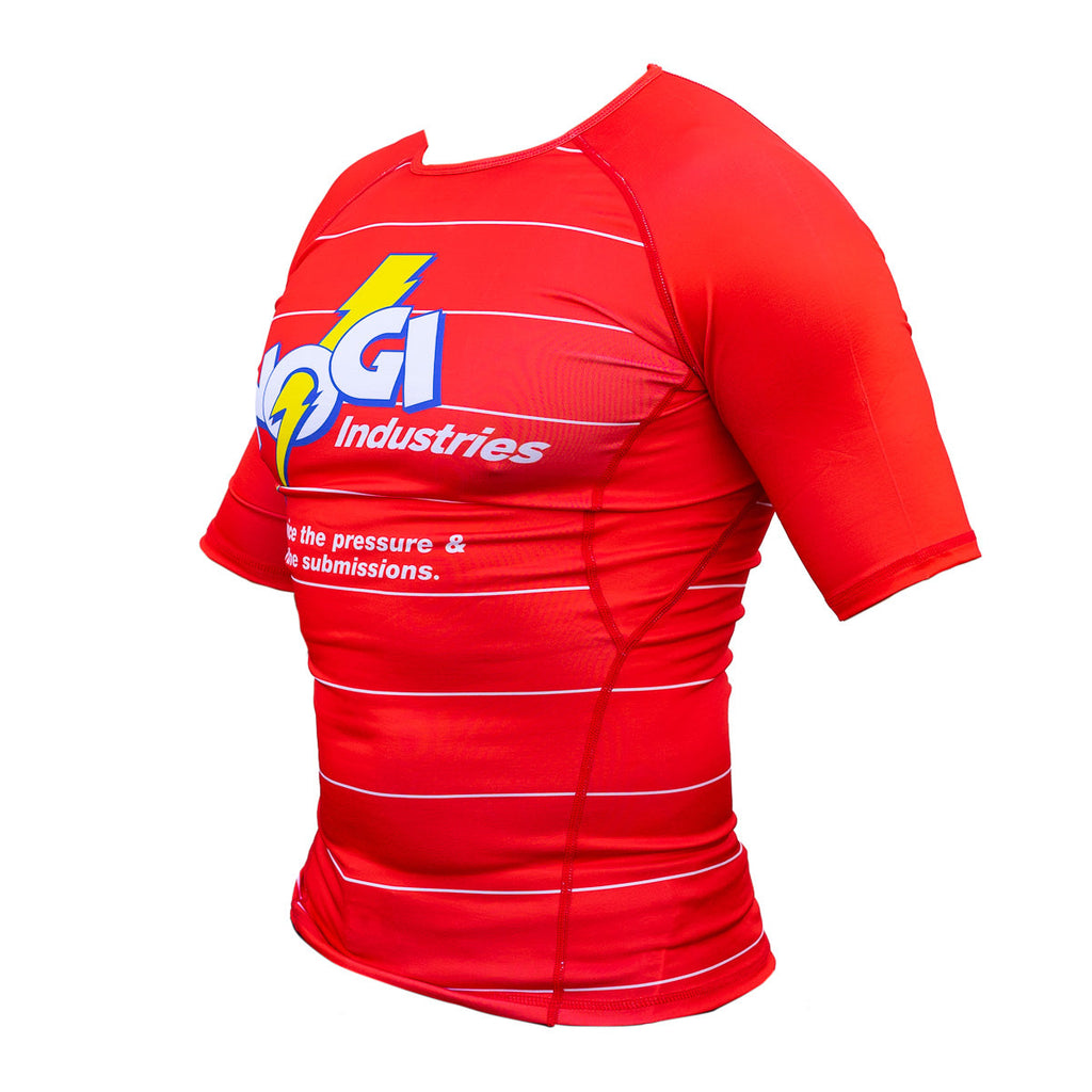 Camiseta Energy Rash Guard de Nogi Industries, manga corta, color rojo